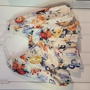 Express Size Large Floral Blouse